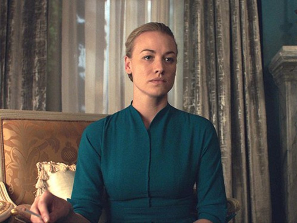 Yvonne Strahovski as Serena Joy in The Handmaid's Tale