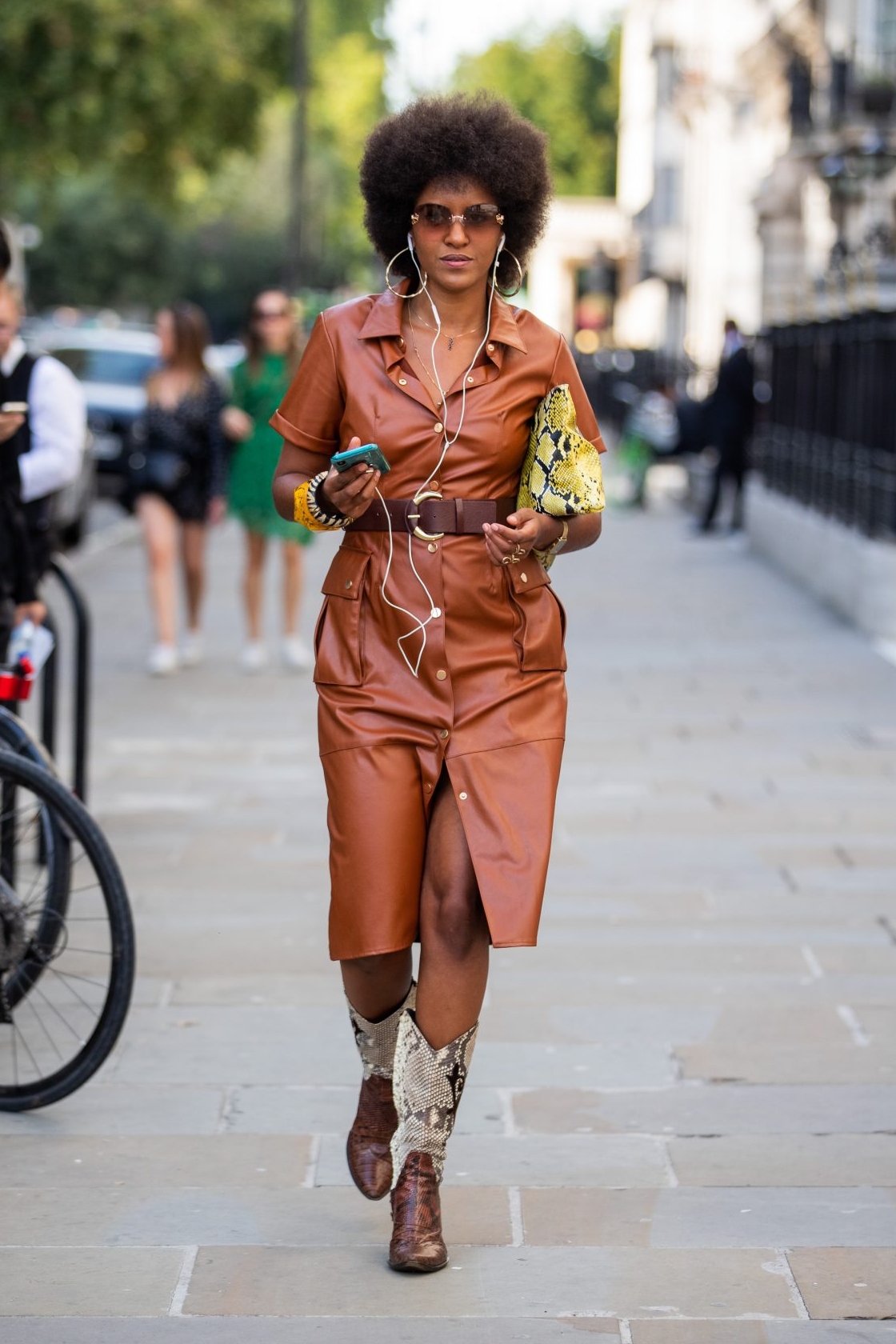 Fashion month leather trend on the high street