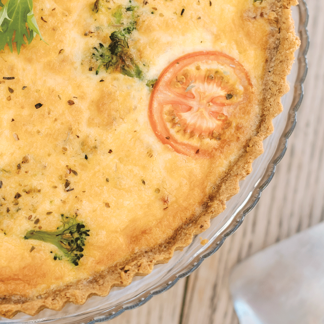 Quiche recipe: for better gut health and energy (vegetarian)