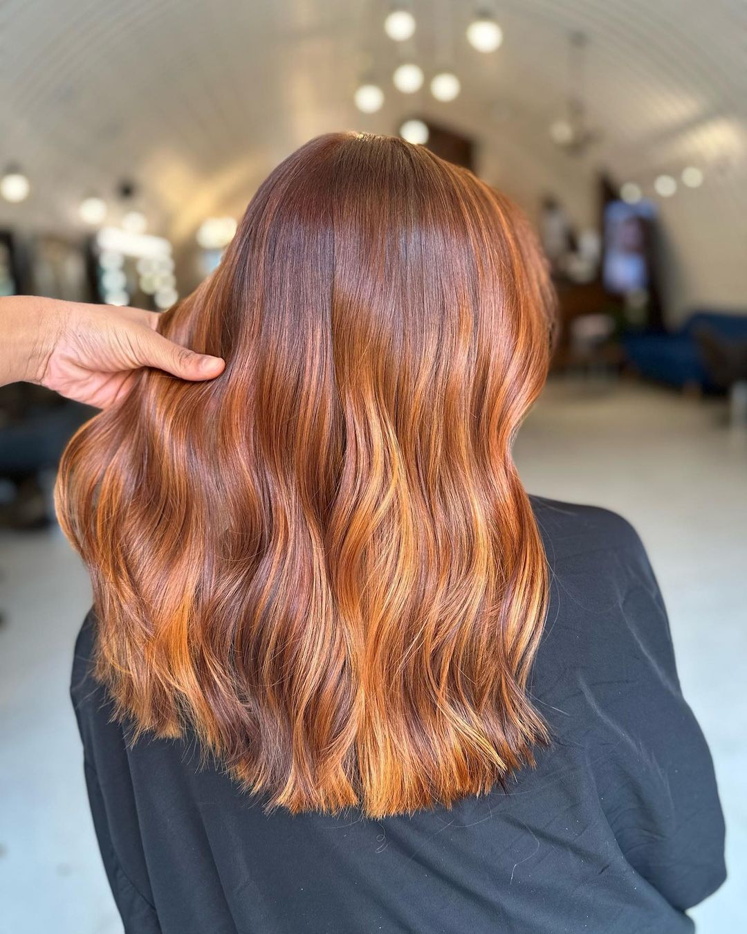 Apricot copper hair trend