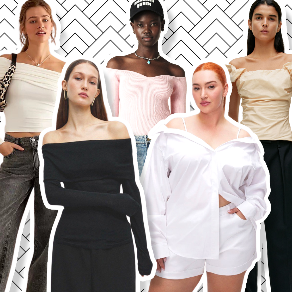 9 off-the-shoulder tops inspired by the SS24 runways